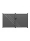 Portail ALU Brest passage 3m00 - Ht 1m70 - Gris