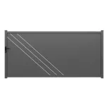 Portail Coulissant ALU Brest passage 3m50 - Ht 1m70 - Gris