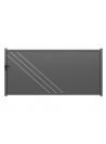 Portail Coulissant ALU Brest passage 3m50 - Ht 1m70 - Gris
