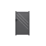 Portillon ALU Brest passage 1m00 - Ht 1m70 - Gris