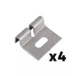 Fixation murale en inox - Lot de 4 