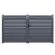 Portail ALU Arles persienné largeur 3m00 ou 3m50 - Ht 1m70 - Gris