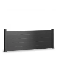 Kit Clôture aluminium Flex lames pleines sur platines Ht 0m960