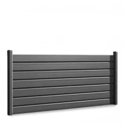 Kit Clôture aluminium Flex lames persiennes à sceller Ht 1m129