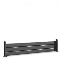 Kit Clôture aluminium Flex lames persiennes pose sur platine Ht 0m403