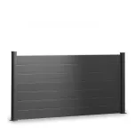 Kit Clôture aluminium Flex lames pleines sur platines Ht 1m41