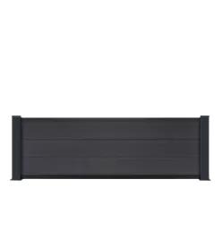 Kit Clôture composite Ness lames pleines sur platines Ht 0m53