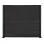 Kit Clôture composite Ness lames pleines sur platines Ht 1m55
