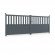 Portail ALU Lille passage 3m00 - Ht 1m40 - Gris