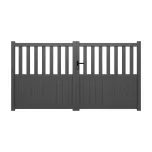 Portail ALU Valence passage 3m00 - Ht 1m60 - Gris