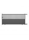 Portail Coulissant ALU Valence passage 3m50 - Ht 1m60 - Gris
